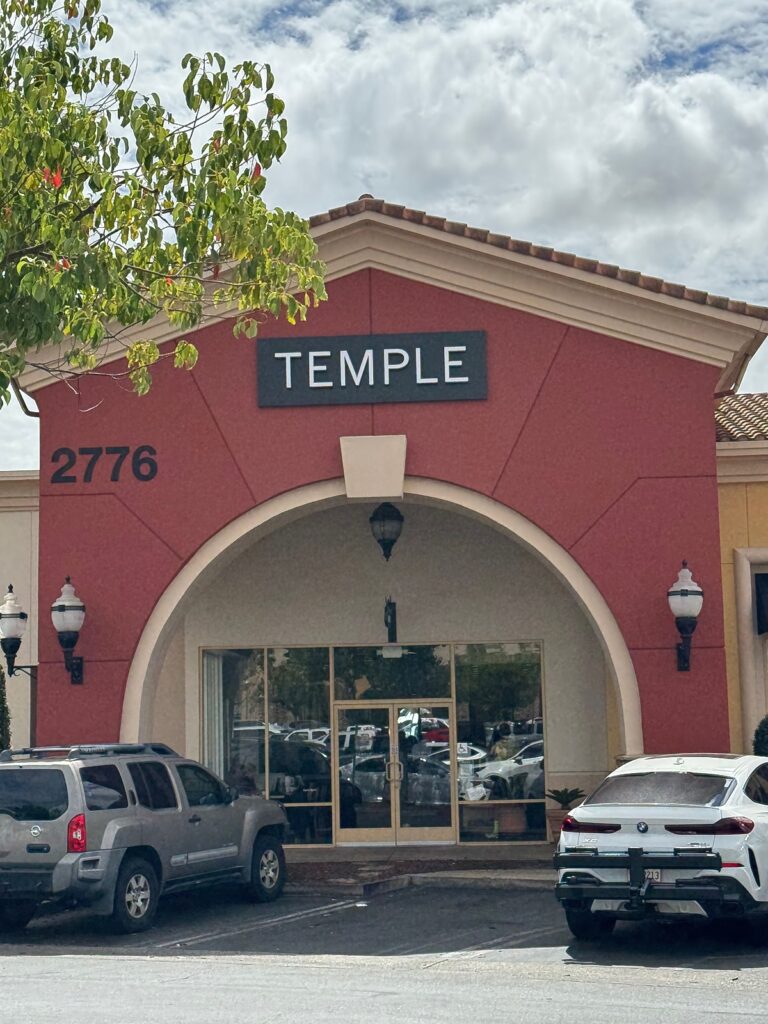 Front entrance of temple coffee folsom